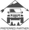 The image features a logo with a vehicle, a road, and mountains, enclosed in a hexagonal shape with arrows. The text below reads "Preferred Partner."