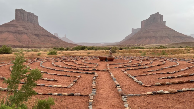 Labyrinth walking meditation at Sorrel River Ranch in Moab, UT